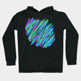 multicolored straight line Hoodie